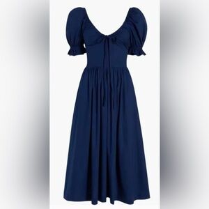 Hill House | The Ophelia Dress - Navy Poplin | Size: Medium